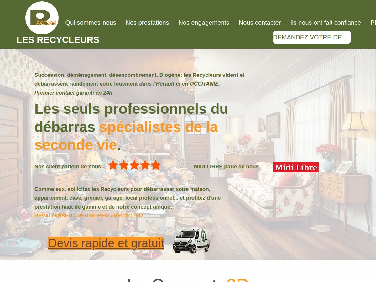 Le site des Recycleurs avant